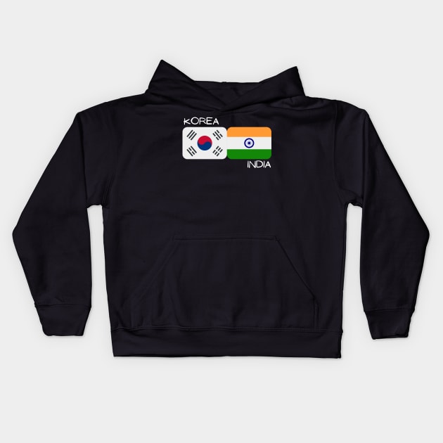 Korean Indian - Korea, India Kids Hoodie by The Korean Rage